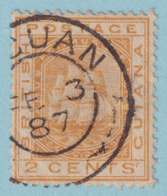 BRITISH GUIANA 106  USED - "LEGUAN" CANCEL - NO FAULTS VERY FINE! - SQM
