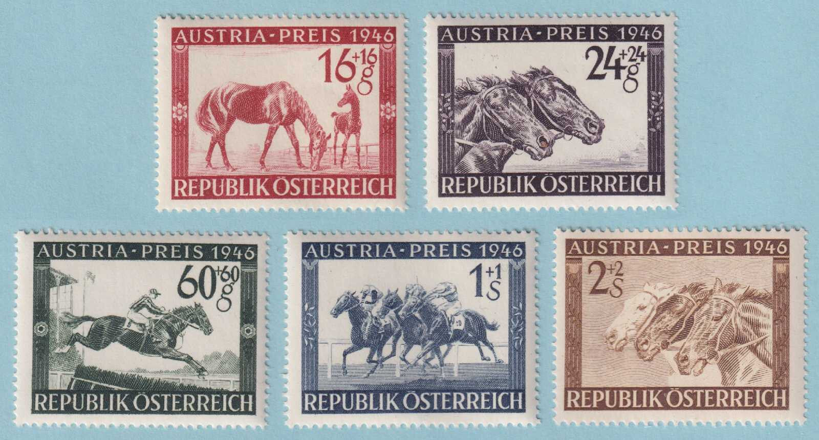 AUSTRIA B179 - B183 SEMI-POSTAL  MINT NEVER HINGED OG ** SET - VERY FINE! - M763