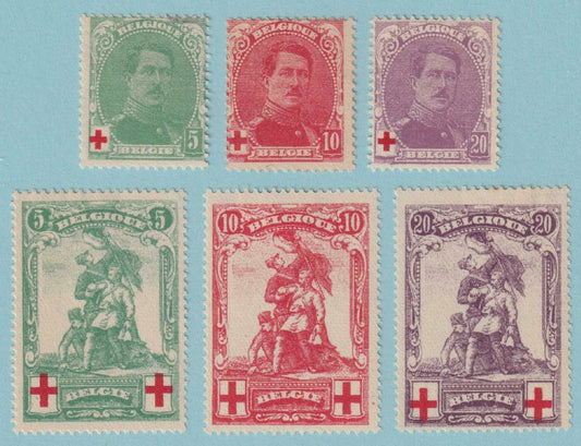 BELGIUM B25 - B30 SEMI-POSTALS  MINT HINGED OG * NO FAULTS VERY FINE! - X410