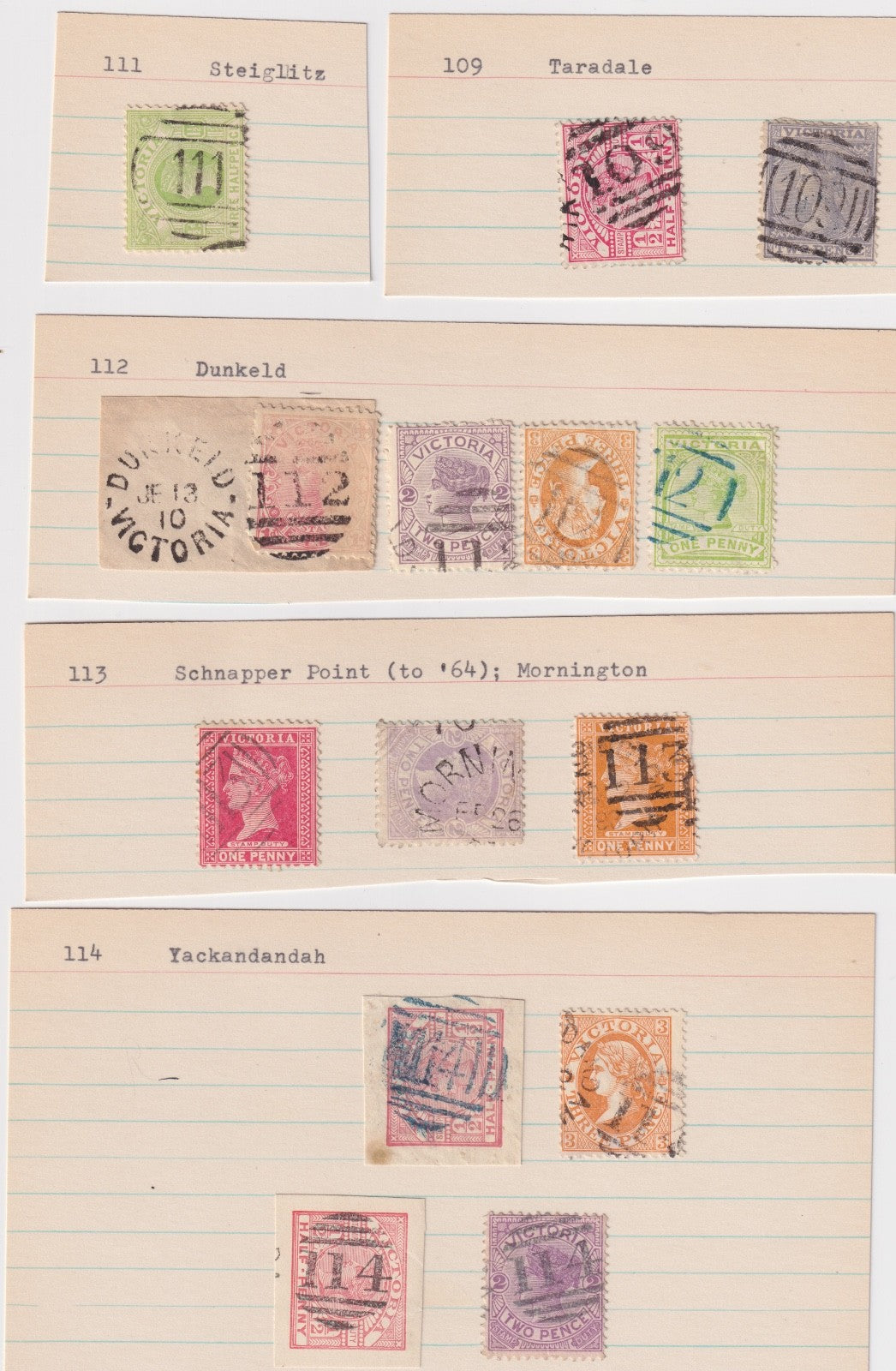 AUSTRALIA VICTORIA STEIGLITZ TARADALE DUNKELD MORNINGTON YACKANDANDHA MO47