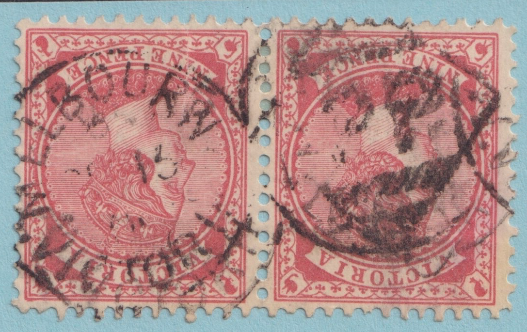 AUSTRALIA VICTORIA 227 USED MELBOURNE PARCEL POST DUPLEX PAIR YXX