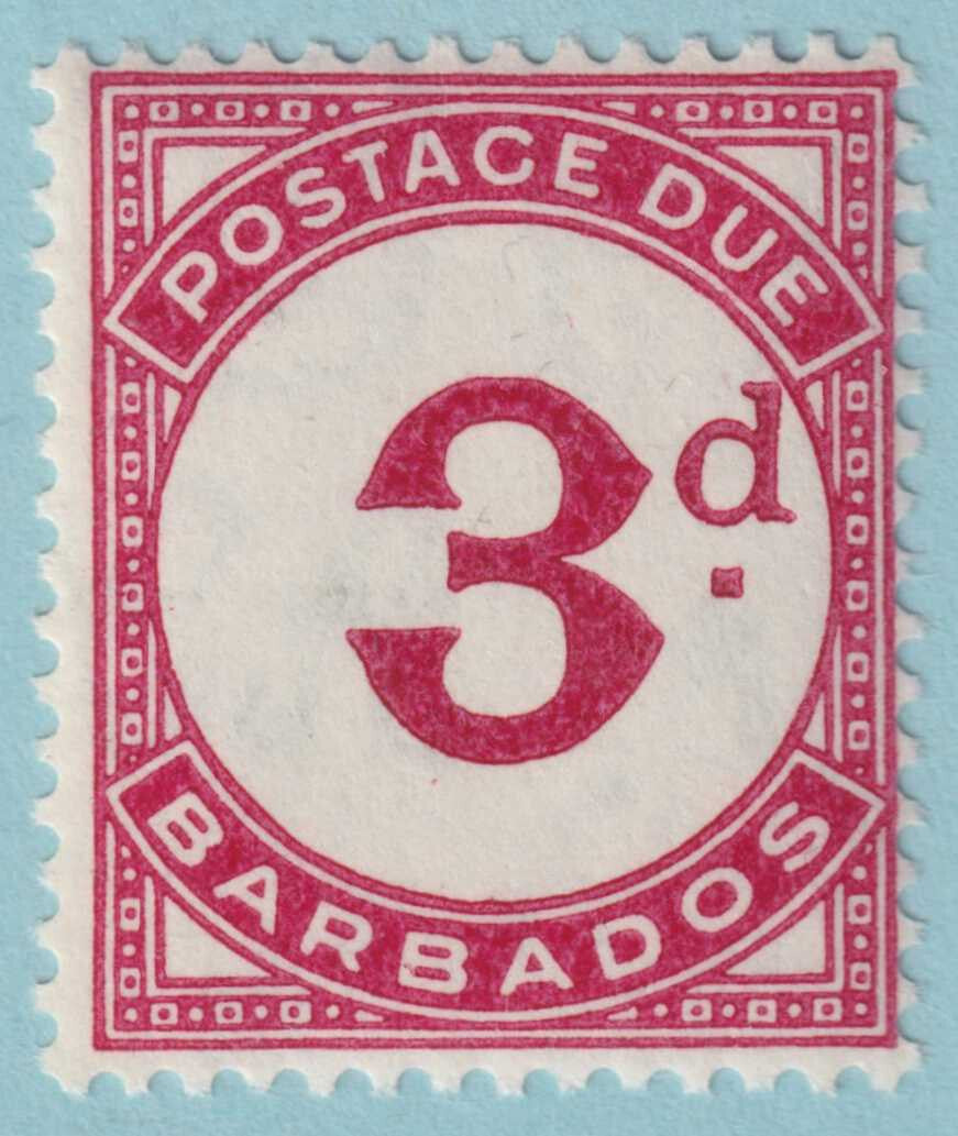 BARBADOS J3 POSTAGE DUE  MINT NEVER HINGED OG ** NO FAULTS VERY FINE! - RYP