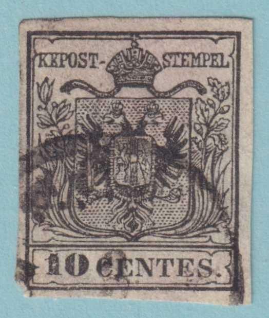 AUSTRIA OFFICES ABROAD - LOMBARDY-VENETIA 3c  USED - NO FAULTS VERY FINE! - ZSW
