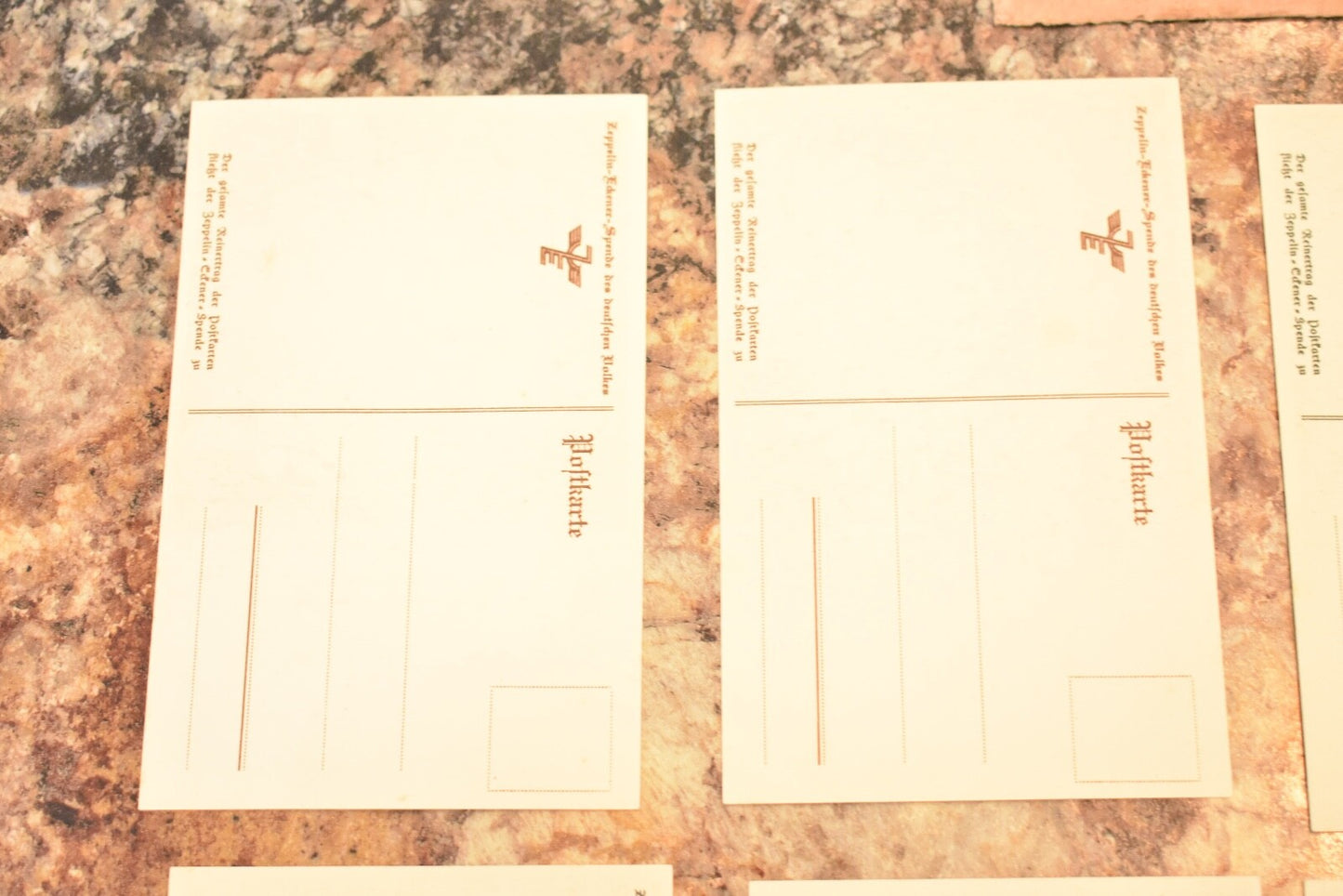 ARTIST CARDS 8 ZEPPELIN-ECKNER DONATION CARDS DESTRUCTION OF AIRSHIP HANGER RARE