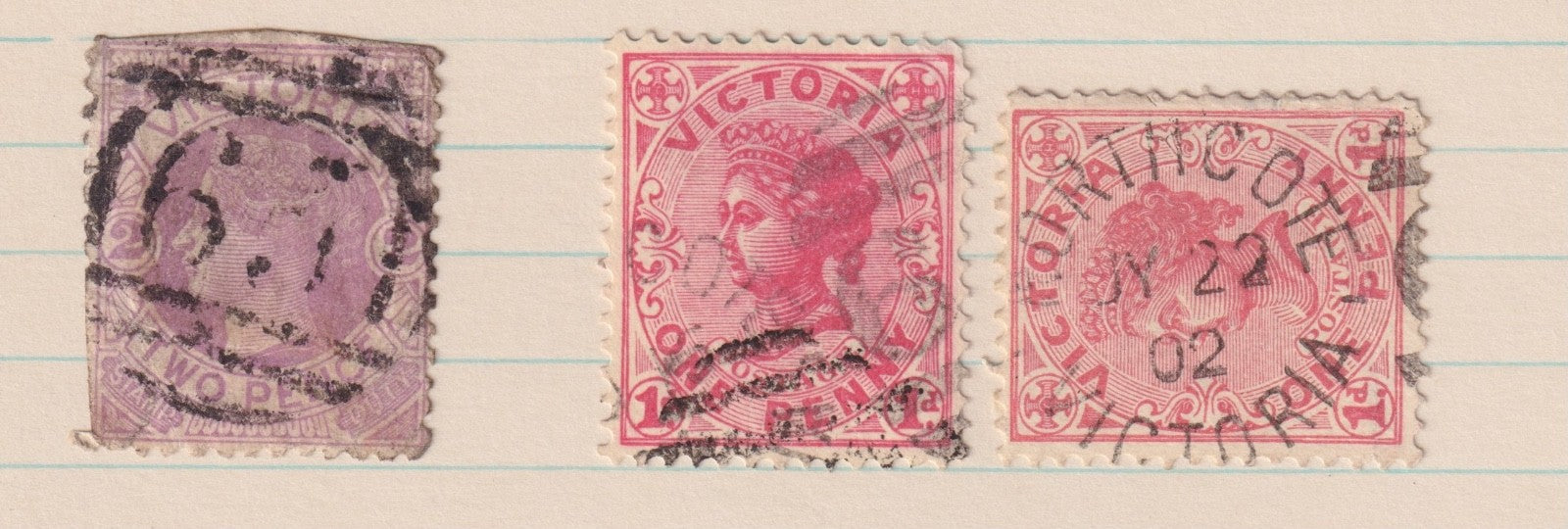 AUSTRALIA VICTORIA  MURCHISON MOUNT BLACKWOOD NORTHCOTE POSTMARKS SON M034