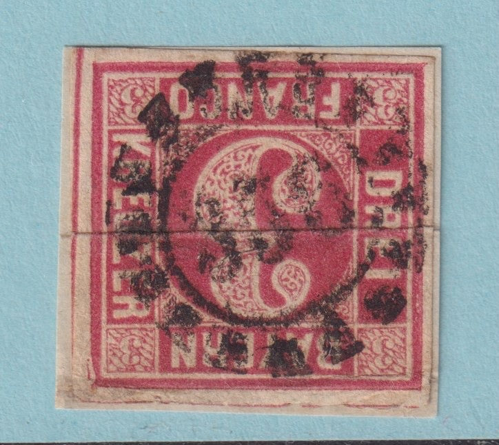 BAVARIA 10 USED SON CANCEL ON PIECE ZYV
