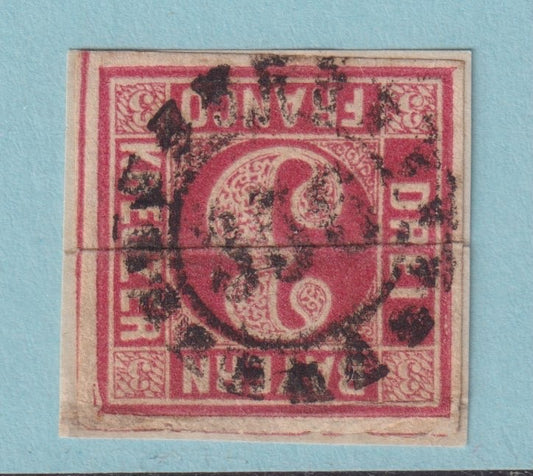 BAVARIA 10 USED SON CANCEL ON PIECE ZYV