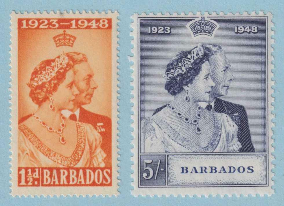 BARBADOS 210 - 211  MINT LIGHTLY HINGED OG * NO FAULTS VERY FINE! - W073