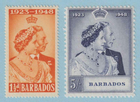 BARBADOS 210 - 211  MINT LIGHTLY HINGED OG * NO FAULTS VERY FINE! - W073