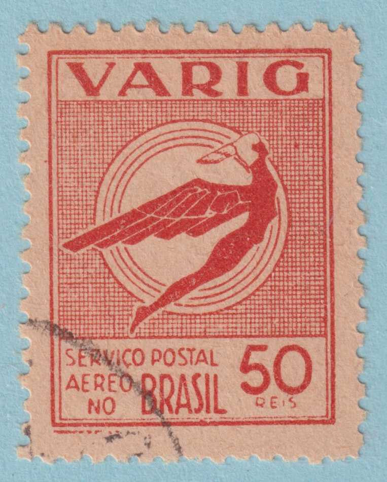 BRAZIL - VARIG 3CL30  USED - NO FAULTS VERY FINE! - BDG