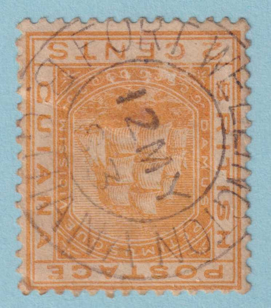 BRITISH GUIANA 108 USED - "FORT WELLINGTON"  CANCEL - NO FAULTS VERY FINE! - SYO