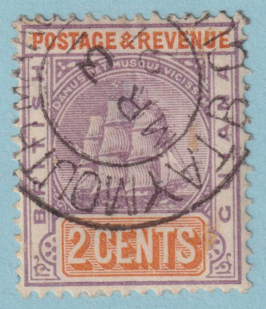 BRITISH GUIANA 132  USED - "TAYMOUTH MANOR" CANCEL - NO FAULTS VERY FINE! - VXO