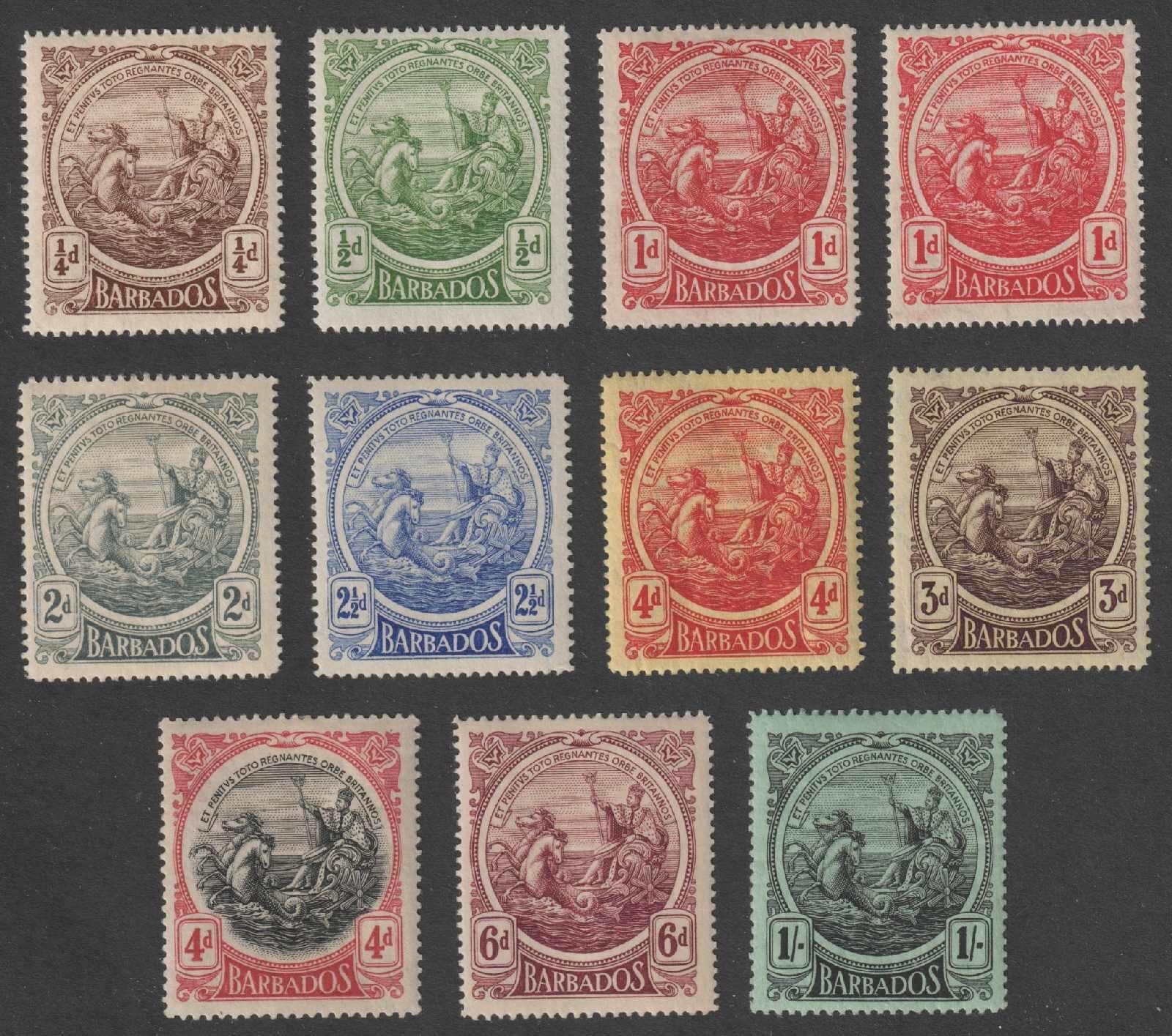 BARBADOS 127 - 136 MINT HINGED OG *  NO FAULTS VERY FINE! R002