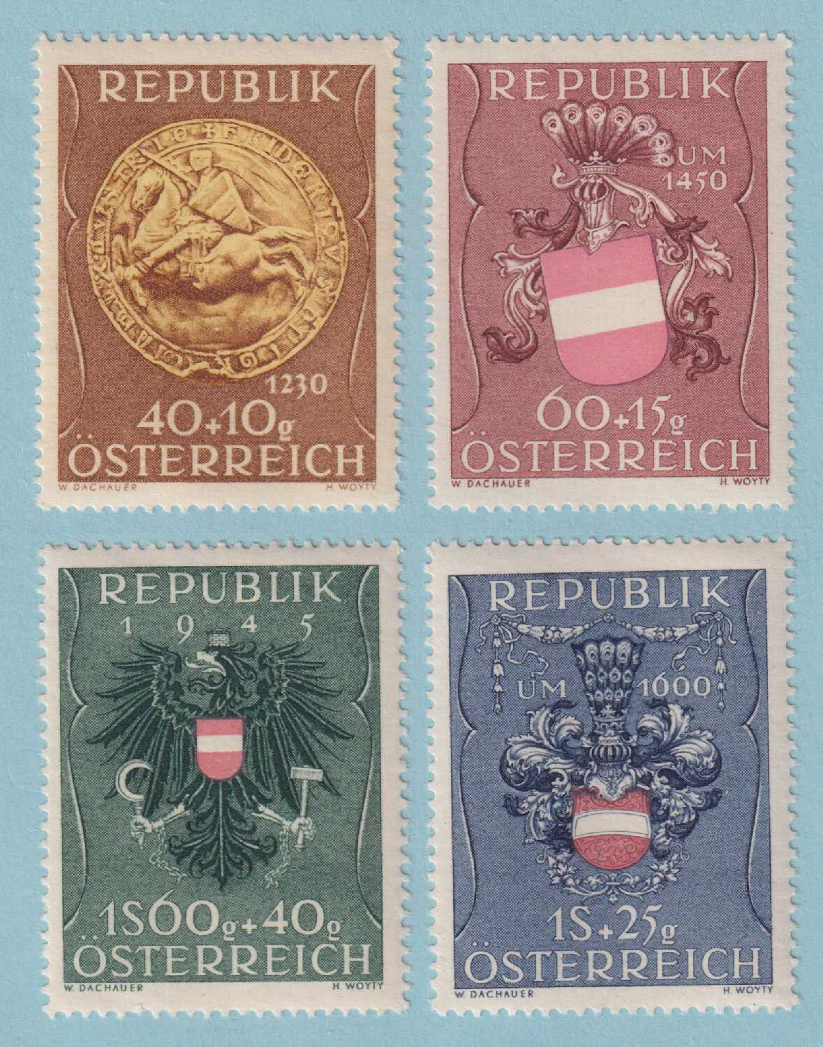 AUSTRIA B264 - B267 SEMI-POSTAL  MINT HINGED OG * SET - VERY FINE! - M777
