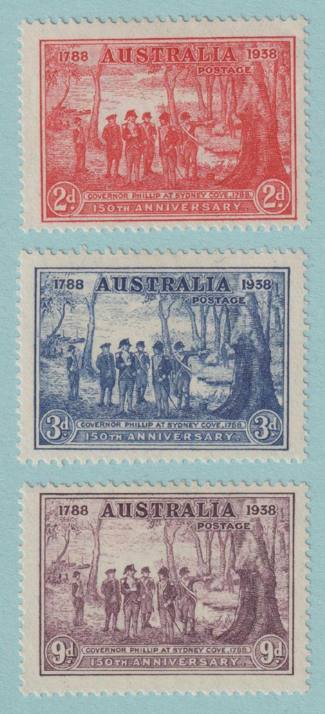 AUSTRALIA 163 - 165  MINT HINGED OG * NO FAULTS VERY FINE! - S339