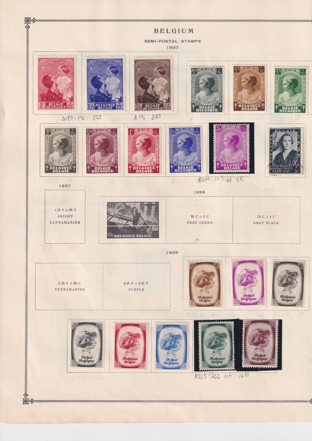 BELGIUM OLD STRONG COUNTRY COLLECTION ON ALBUM PAGES MINT AND USED BIN AAD