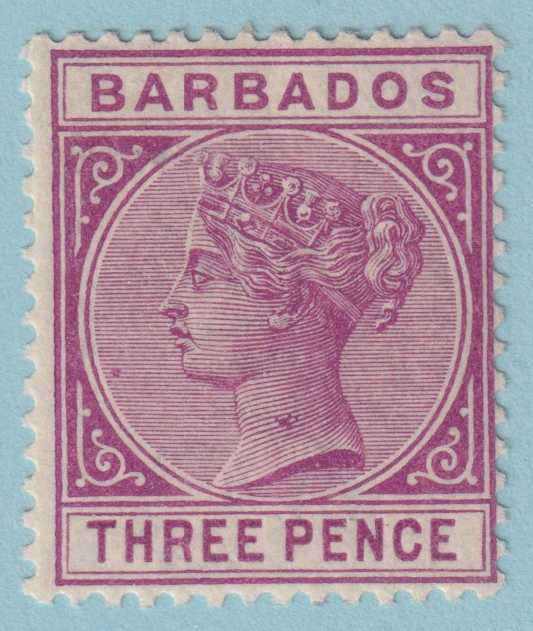 BARBADOS 63  MINT HINGED OG * UNLISTED NECK FLAW VARIETY - VERY FINE! - ZXS