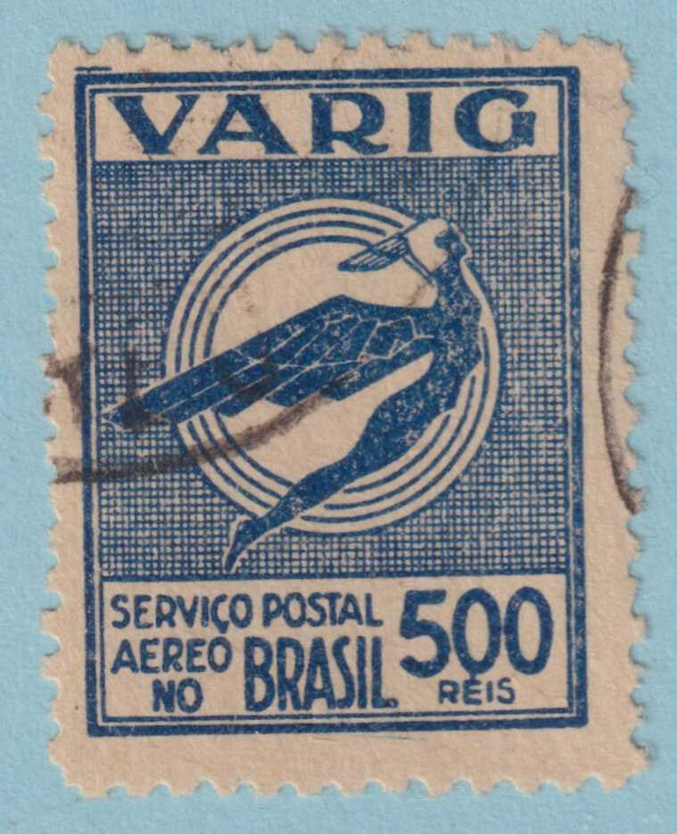 BRAZIL - VARIG 3CL24  USED - NO FAULTS VERY FINE! - GXV