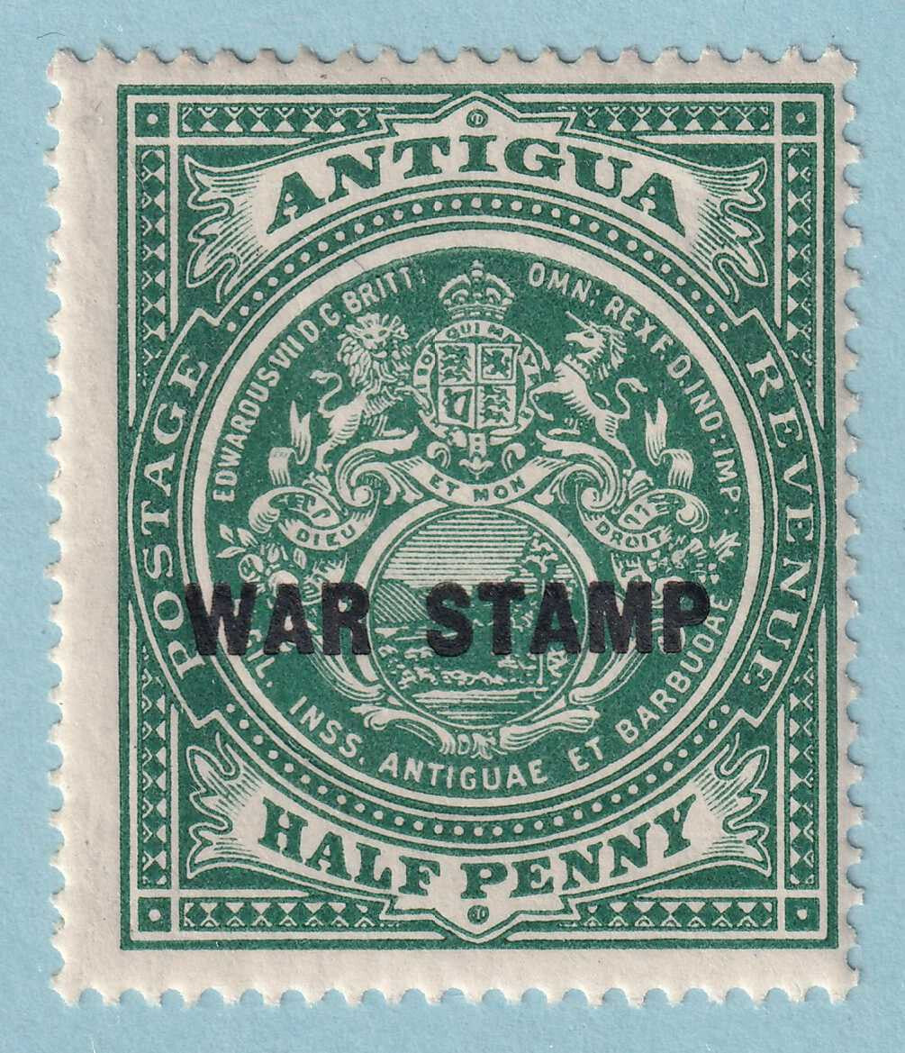ANTIGUA MR1 WAR TAX  MINT NEVER HINGED OG * NO FAULTS VERY FINE! - KMQ
