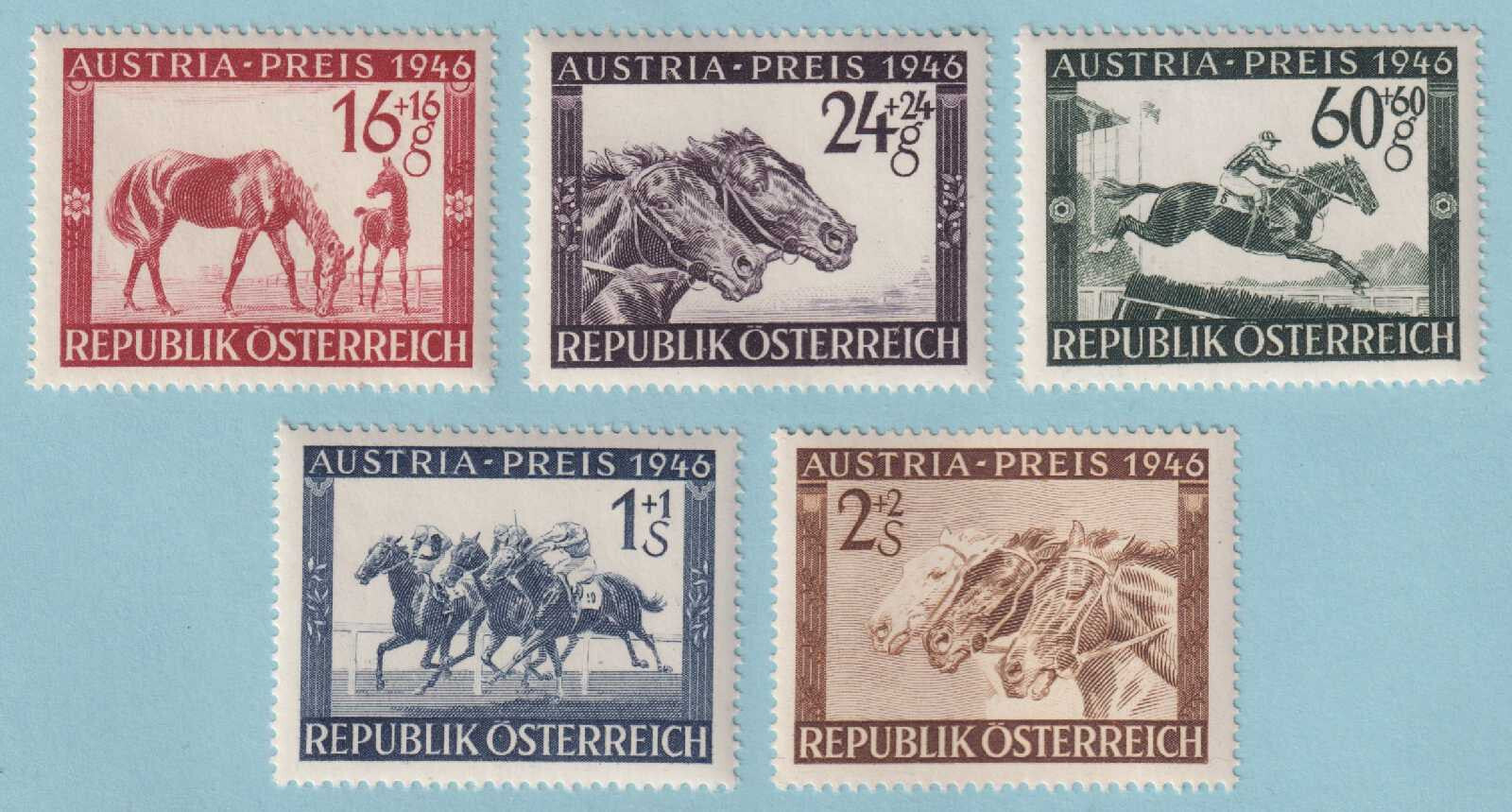 AUSTRIA B179 - B183 SEMI-POSTAL  MINT NEVER HINGED OG ** SET - VERY FINE! - M764