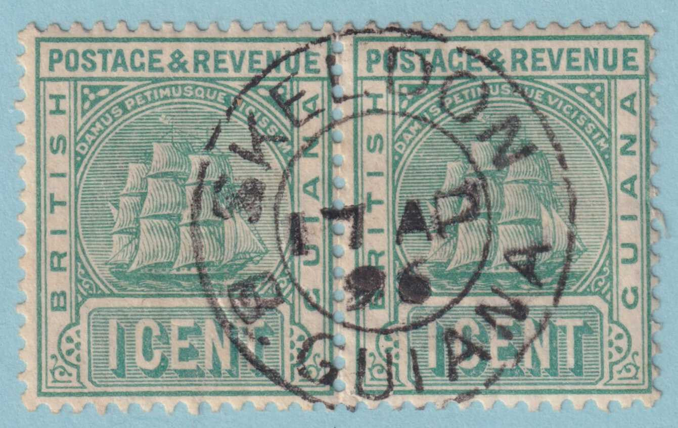 BRITISH GUIANA 131  USED PAIR - "SKELDON" CANCEL - NO FAULTS VERY FINE! - RBP