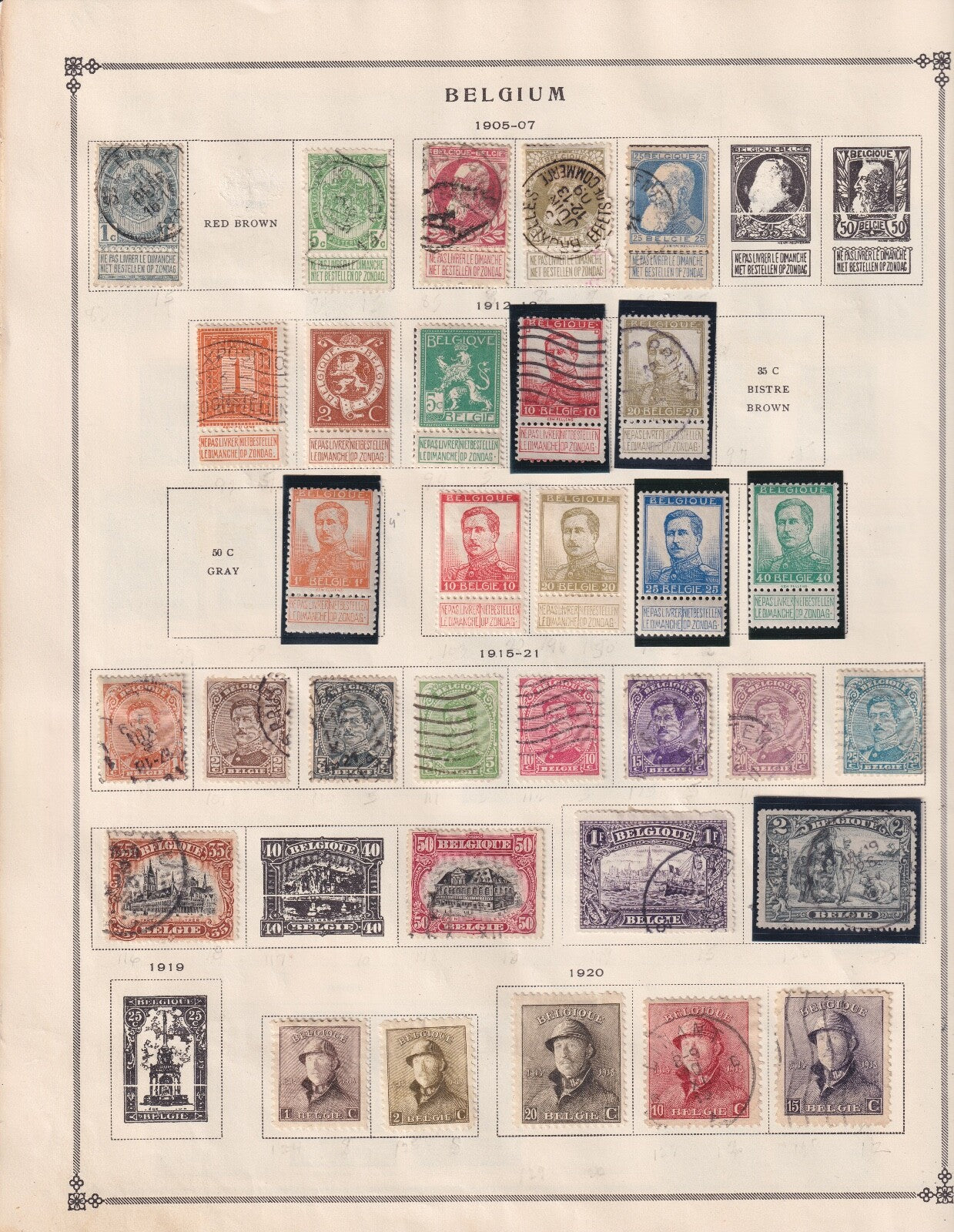 BELGIUM OLD STRONG COUNTRY COLLECTION ON ALBUM PAGES MINT AND USED BIN AAD