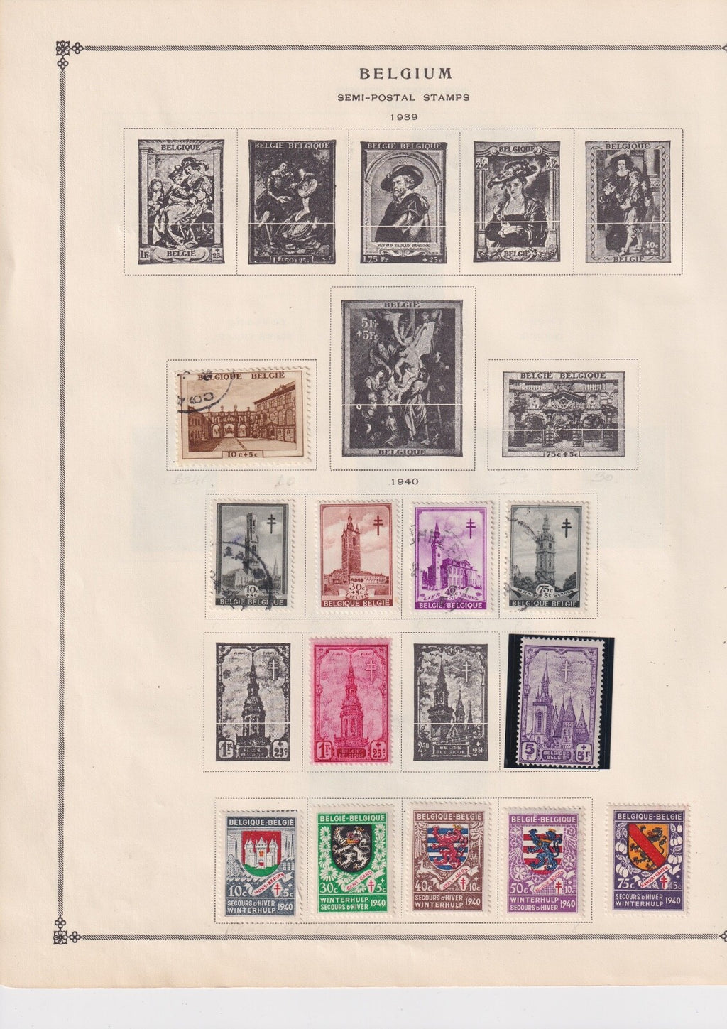 BELGIUM OLD STRONG COUNTRY COLLECTION ON ALBUM PAGES MINT AND USED BIN AAD