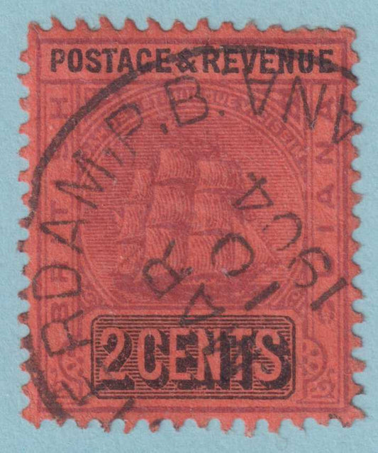 BRITISH GUIANA 134  USED - "NEW AMSTERDAM P. B. " CANCEL - VERY FINE! - UHB