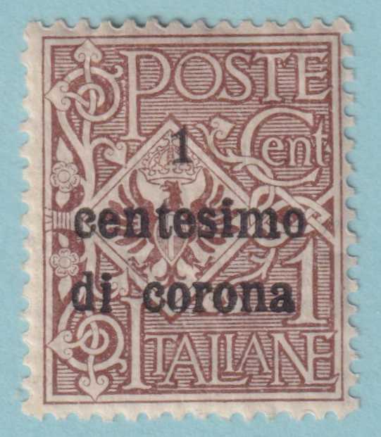 AUSTRIA - ITALIAN OCCUPATION N64  MINT HINGED OG * RAISED "D" VARIETY - OHH
