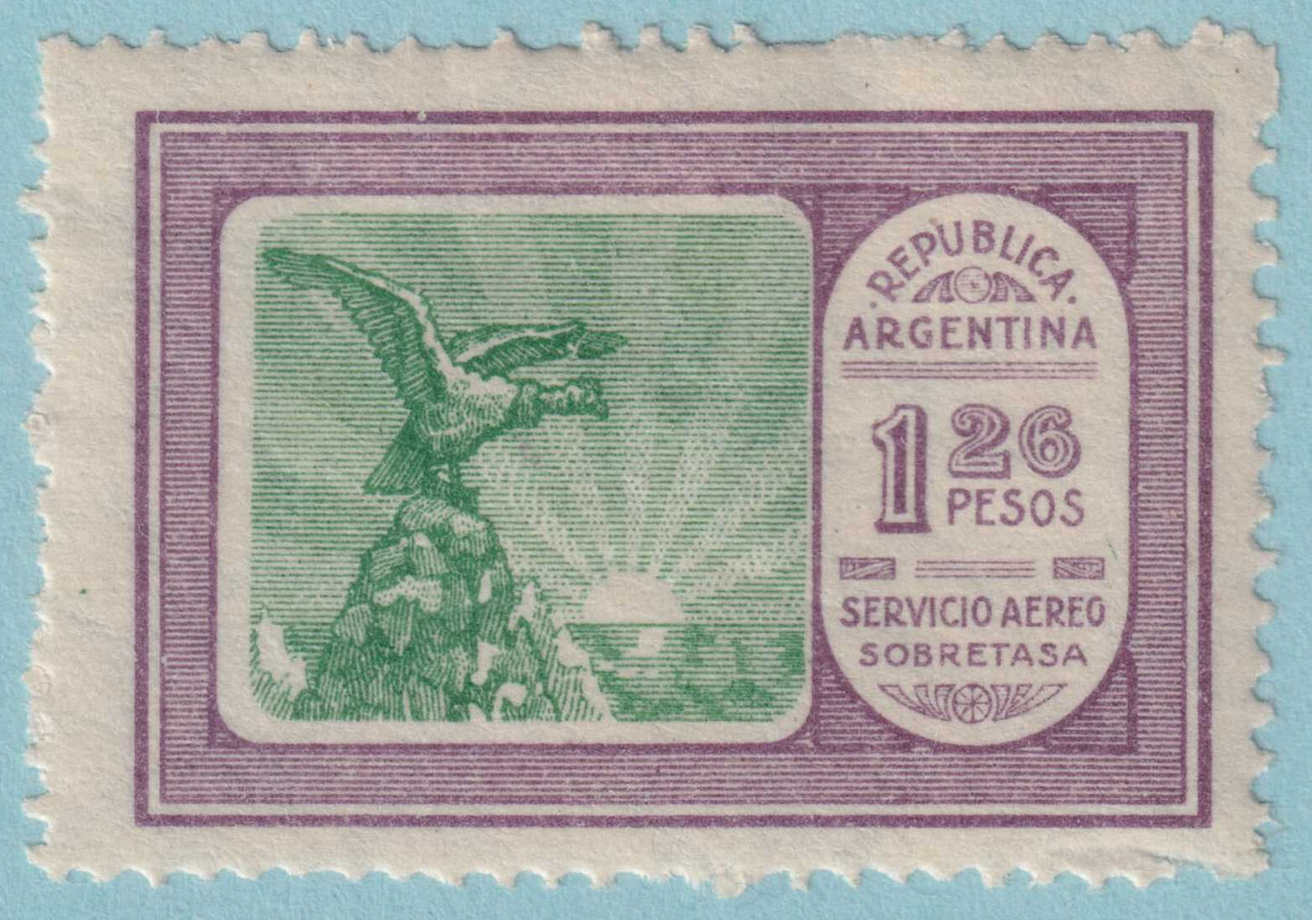 ARGENTINA C17 AIRMAIL  MINT HINGED OG * NO FAULTS VERY FINE! - KZN